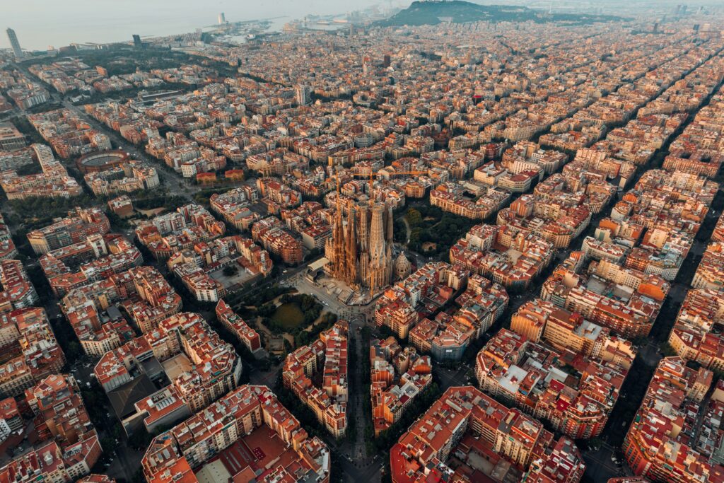 Smuk udsigt over Barcelona