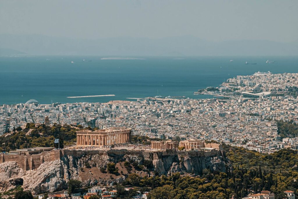 Wunderschöner Blick auf Athen